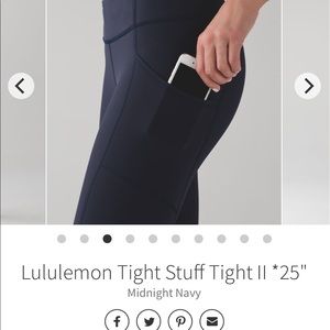 Lululemon Tight Stuff Tight II 25” Midnight Navy